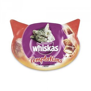 Whiskas Temptations rund Kattensnoep 60 gram