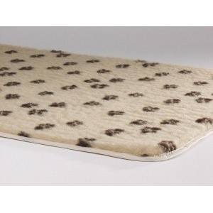 Afbeelding Vetbed Beige Met Pootjesprint voor honden Small door Brekz.nl