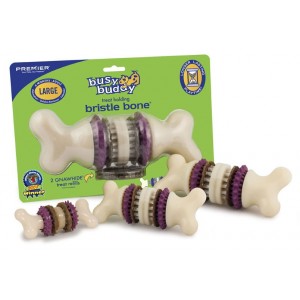 Afbeelding Busy Buddy Bristle Bone voor de hond Extra Small door Brekz.nl