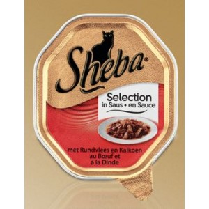Sheba Selection Rund en Kalkoen in Saus Per 18