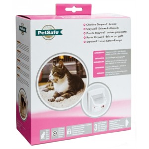 Afbeelding Staywell 500 Infra-red Deluxe 4 Way Locking Kattenluik Wit door Brekz.nl