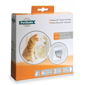 Afbeelding Staywell 917 Manual 4 way locking Catflap Kattenluik Wit door Brekz.nl