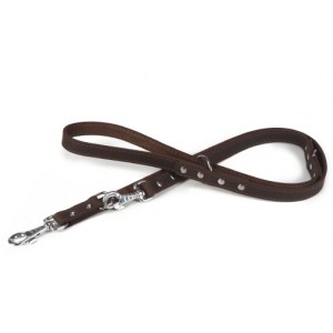 Bruine Leren Politielijn Noppy 200 cm 22 mm breedte Bruine Leren Politielijn Noppy 200 cm 22 mm breedte