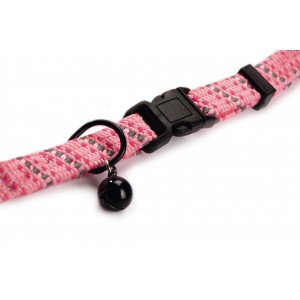 Van Riel Kattenhalsband Elastiek Reflecterend Roze 0730295