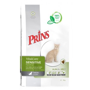 Afbeelding Prins VitalCare Sensitive Hypoallergenic kattenvoer 4 kg door Brekz.nl