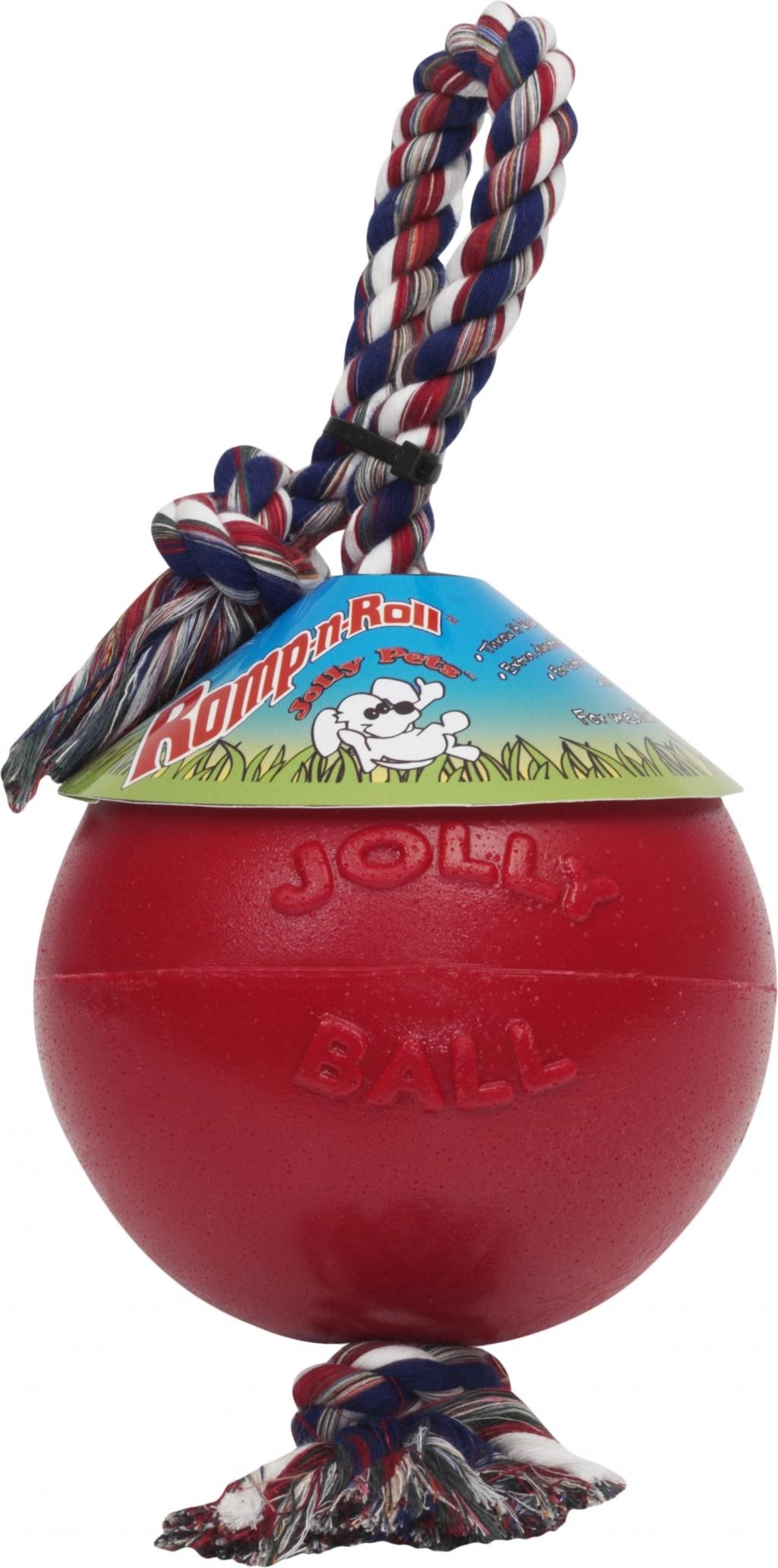 Afbeelding Jolly Ball Romp-n-Roll small (10 cm) hond Rood door Brekz.nl