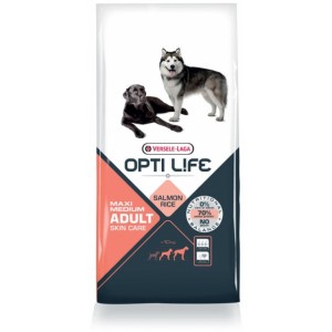 Afbeelding Opti Life Adult Skincare Medium/Maxi hondenvoer 12.5 kg door Brekz.nl