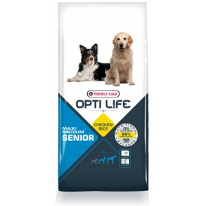 Afbeelding Opti Life Senior Medium/Maxi hondenvoer 12.5 kg door Brekz.nl