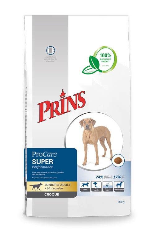 Afbeelding van 4 x 10 kg Prins ProCare Croque Super Performance hondenvoer