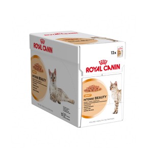 Royal Canin Pouch Intense Beauty kattenvoer 2 x Saus + 2 x Gelei (48 zakjes)