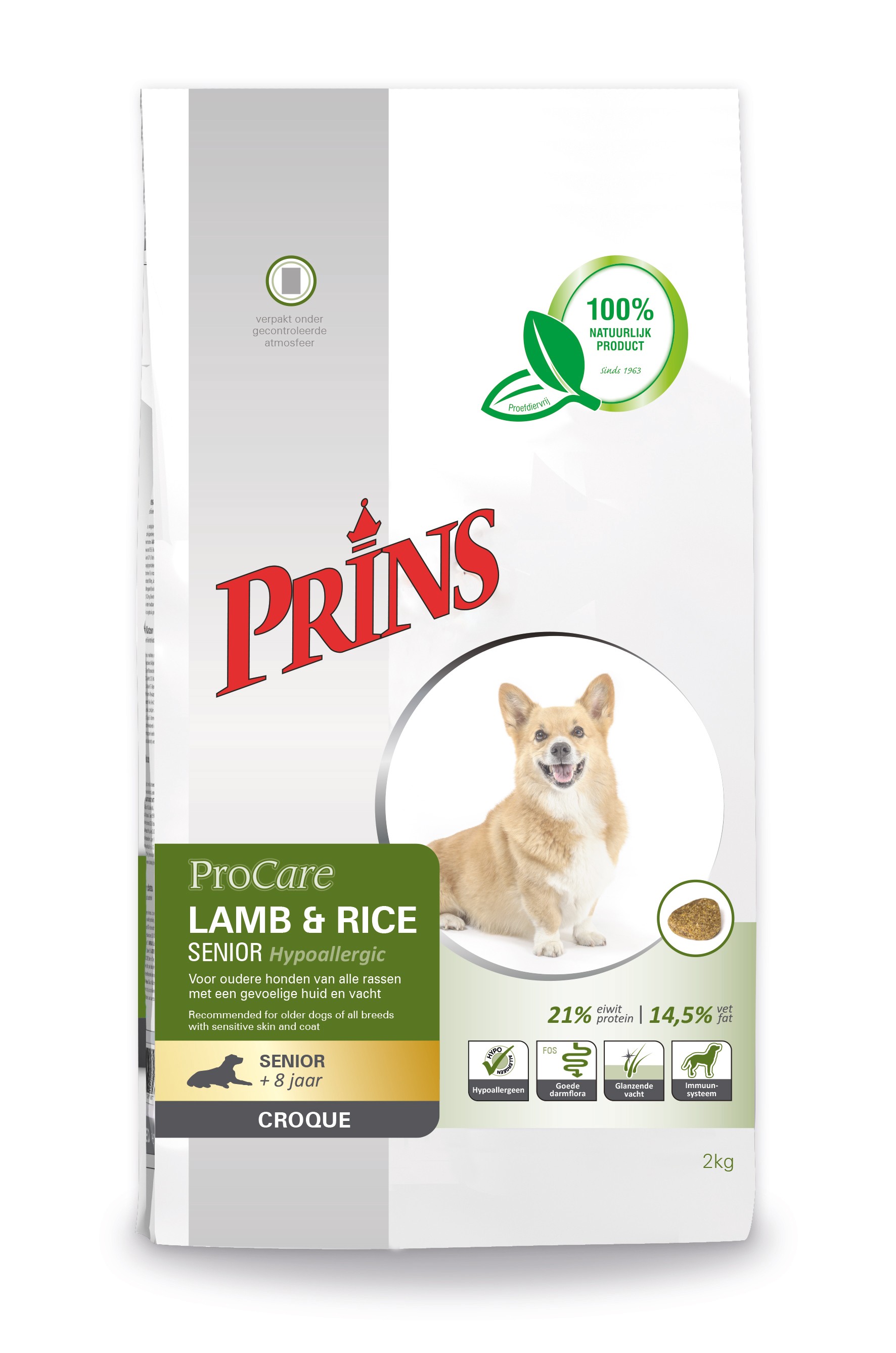 fluweel Intact verdacht Prins ProCare Croque Lamb & Rice Senior Hypoallergic hondenvoer