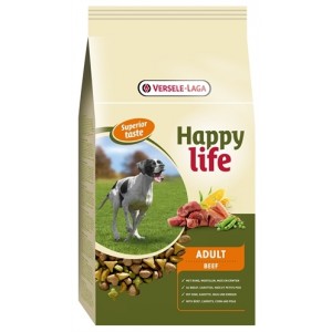 Afbeelding Happy Life Adult Beef hondenvoer 15 kg door Brekz.nl