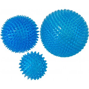 Afbeelding Drijvende Bal Met Stekels Blauw per stuk 020-6200 6 cm. door Brekz.nl