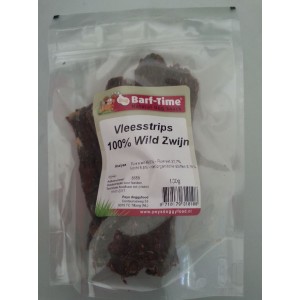 Barf Time Vleesstrips Wild Zwijn hondensnacks Per 2 verpakkingen