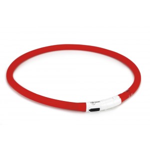 Afbeelding Flamingo Visio Led Halsband 70 cm - Hondenhalsband - Blauw door Brekz.nl