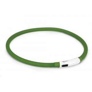 Afbeelding Flamingo Visio Led Halsband 70 cm - Hondenhalsband - Blauw door Brekz.nl