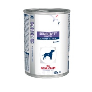 Afbeelding Royal Canin Veterinary Diet Sensitivity Control (Chicken & Rice) blik hondenvoer 1 tray (12 blikken) door Brekz.nl
