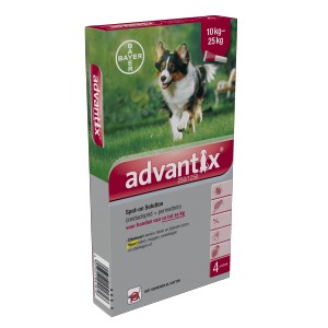 Afbeelding Advantix 250/1250 voor honden van 10 tot 25 kg 4 pipetten door Brekz.nl