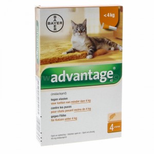 Afbeelding Advantage Nr. 40, Vlooienmiddel (tot 4kg) kat Per verpakking door Brekz.nl