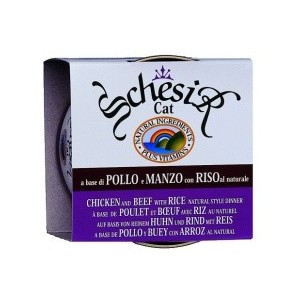Schesir Kip en Rund met Rijst natural style Per 14 Schesir Nat kattenvoer Schesir