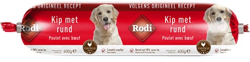 Rodi Worst kip/rund voor de hond