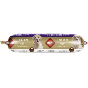 Rodi Worst lam met rijst voor de hond 9 x 400 g