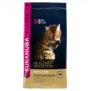 Afbeelding Eukanuba Adult Healthy Digestion Lam kattenvoer 4 kg door Brekz.nl