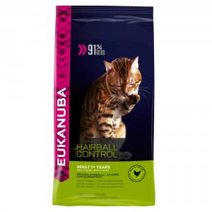 Afbeelding Eukanuba Adult Hairball Control kattenvoer 4 kg door Brekz.nl