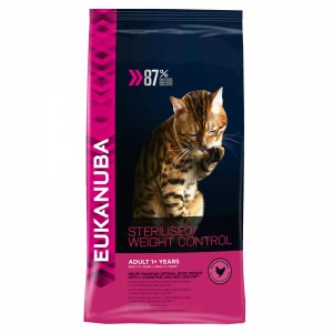 Afbeelding Eukanuba Adult Sterilised/Weight Control kattenvoer 10 kg door Brekz.nl