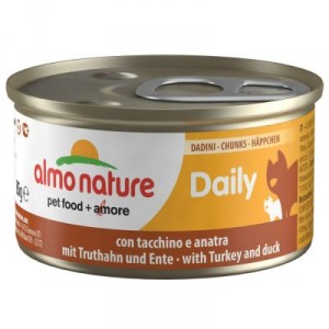 Almo Nature Daily Hapje met Kalkoen & Eend 85 gram (150) per 48