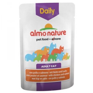 Afbeelding Almo Nature Daily Kip & Zalm 70 gram Per 30 door Brekz.nl