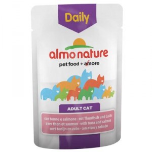 Afbeelding Almo Nature Daily Tonijn & Zalm 70 gram Per 30 door Brekz.nl