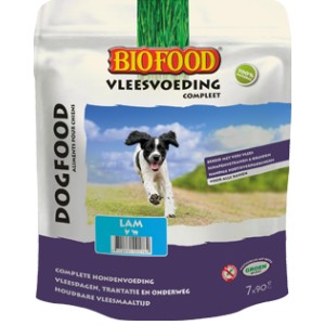 Biofood Vleesvoeding Lam hondenvoer Per 4 verpakkingen