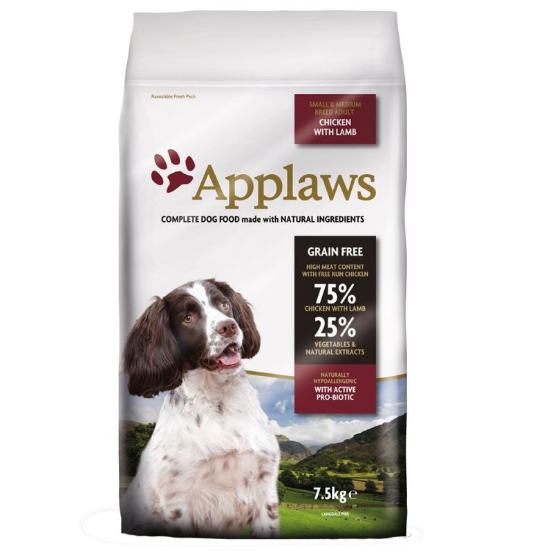 Applaws Adult Small & Medium Kip met Lam hondenvoer