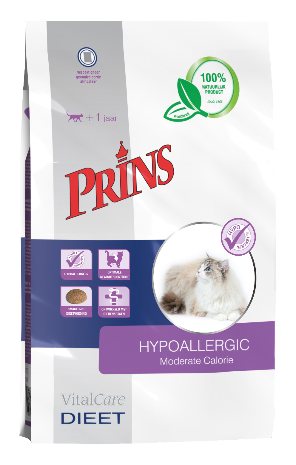 Prins Vitalcare Dieet Hypoallergic Moderate Calorie kattenvoer