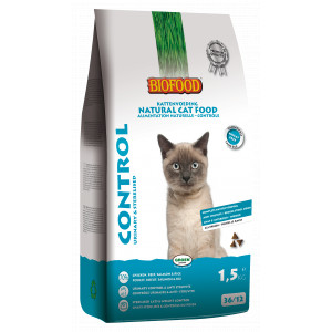 Afbeelding Biofood Control Urinary & Sterilised kattenvoer 1.5 kg door Brekz.nl