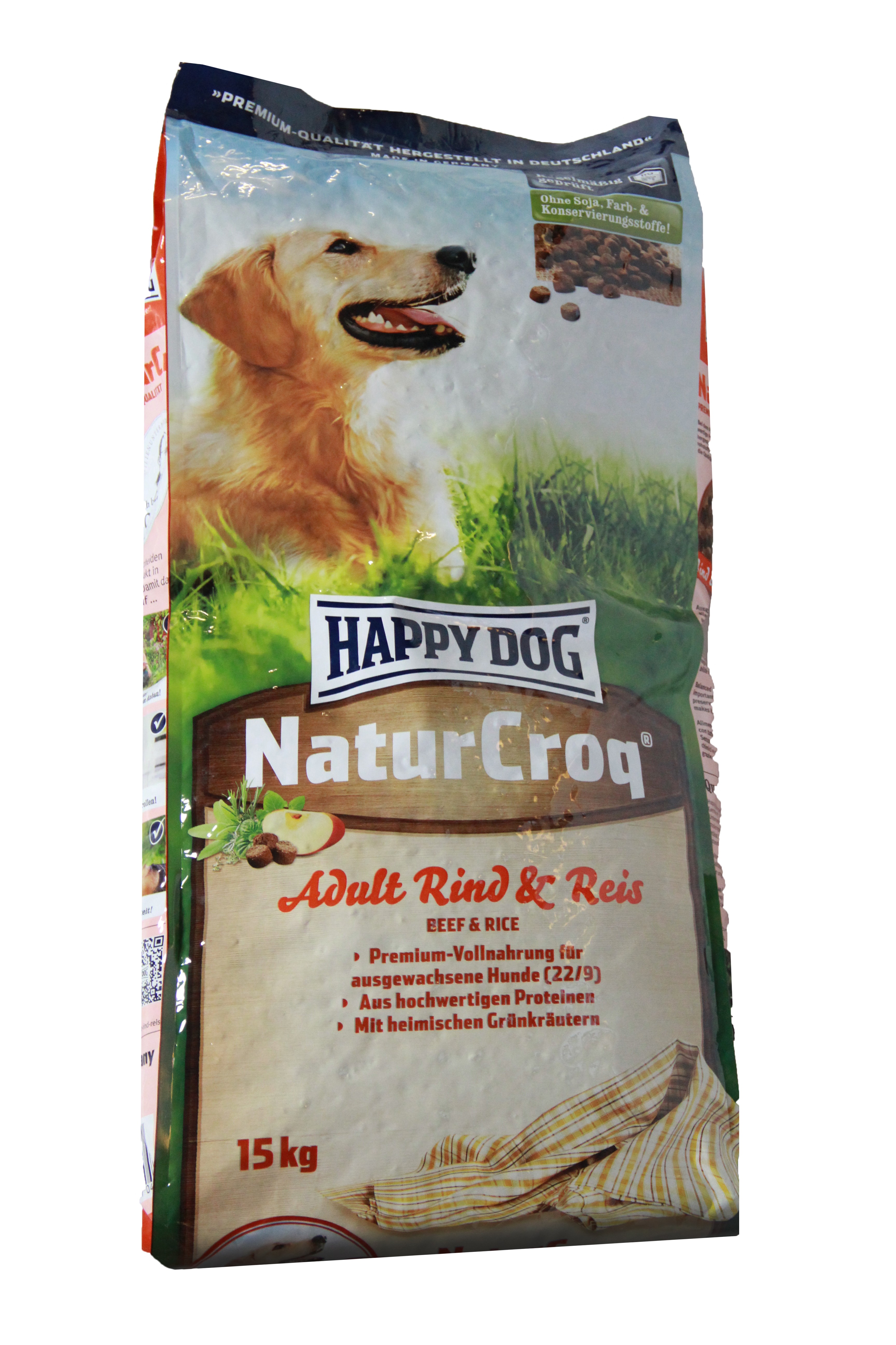 Happy Dog NaturCroq Rund & Rijst hondenvoer