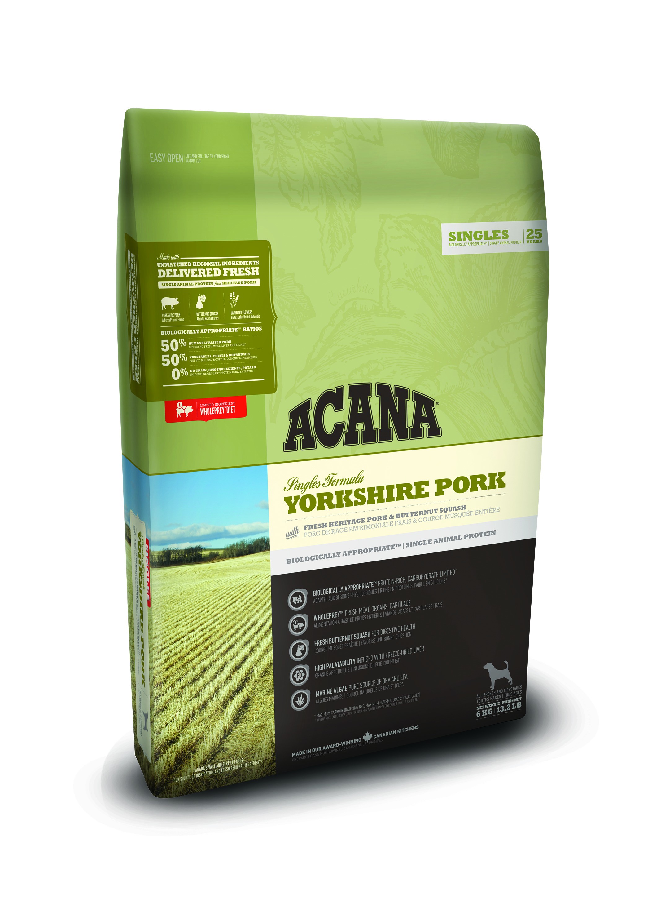 Afbeelding van 2 x 11,4 kg Acana Singles Yorkshire Pork hondenvoer