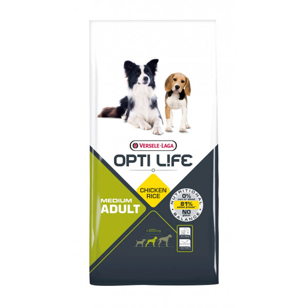 Opti Life Opti Life Adult Medium hondenvoer 12,5 kg