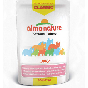 HFC Almo Nature Jelly maaltijdzakjes Kattenvoer 6 x 55 g Tonijnfilet met garnalen online kopen