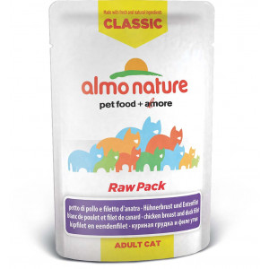 Almo Nature Classic Raw Pack Kipfilet & Eendenfilet 55 gram (5824) Per 24