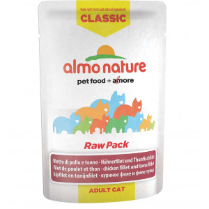 Almo Nature Classic Raw Pack Kipfilet & Tonijnfilet 55 gram (5826) Per 24