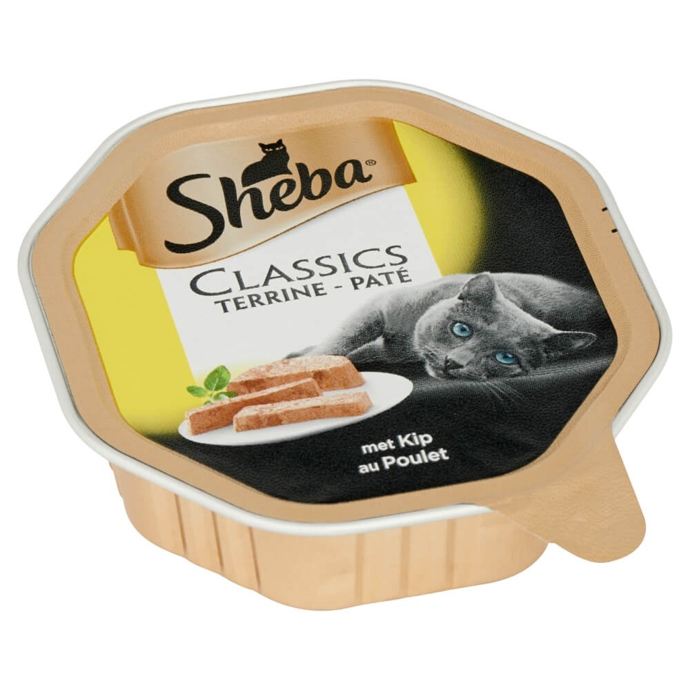 Sheba Classics paté met kip natvoer kat (kuipjes 85 g)