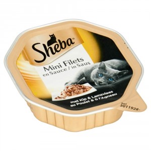 Sheba alu mini filets kip / lam in saus kattenvoer 85 gr