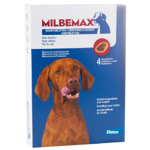 Milbemax Kauwtabletten Grote hond 4 Tabletten