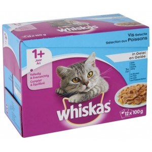 Afbeelding Whiskas Pouch Visselectie in gelei 1 doosje door Brekz.nl