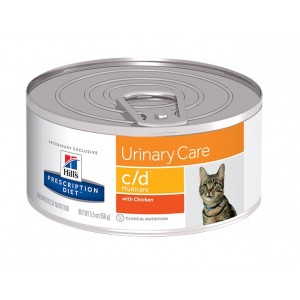 Afbeelding Hill's Prescription Diet C/D 156 gr blik kattenvoer 1 tray (24 blikken) door Brekz.nl