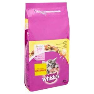 Afbeelding Whiskas Brokjes Junior Kip kattenvoer 1.9 kg door Brekz.nl