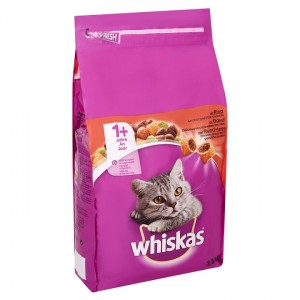 Afbeelding Whiskas Brokjes +1 Rund kattenvoer 1.9 kg door Brekz.nl