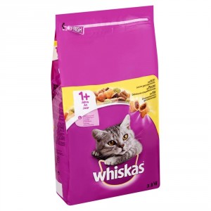 Afbeelding Whiskas Brokjes +1 Kip kattenvoer 3.8 kg door Brekz.nl